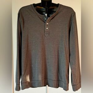 Dark Grey Club Room Henley Shirt
